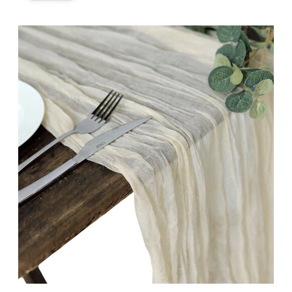 Table Runner Cheesecloth 2 Pack- 39 x 120 inch Linen Gauze Runner NEW!! - Picture 1 of 6